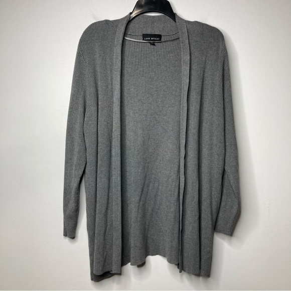 Lane Bryant gray ribbed cardigan sweater size 18/20 - Picture 1 of 5